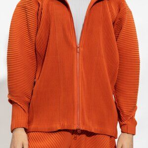Homme Plissé Issey Miyake Ribbed sweatshirt with standing collar